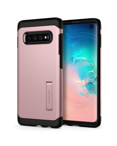 Ударопрочный чехол Spigen для Galaxy S10 - Tough Armor - Розовое золото - 605CS25807