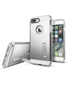 Ударопрочный чехол Spigen для iPhone 7 Plus / 8 Plus - Tough Armor - Серебристый - 043CS20681