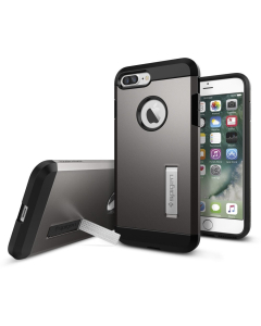 Ударопрочный чехол Spigen для iPhone 7 Plus / 8 Plus - Tough Armor - Темно-серый - 043CS20529