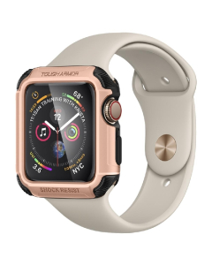 Ударопрочный чехол Spigen для Apple Watch 5 / 4 (44мм) - Tough Armor - Розовое золото - 062CS24479