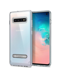 Гибридный чехол с подставкой Spigen для Galaxy S10 - Ultra Hybrid S - Кристально-прозрачный - 605CS25803