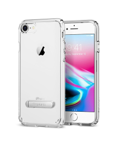 Гибридный чехол с подставкой Spigen для iPhone SE (2022/2020)/8/7 - Ultra Hybrid S - Кристально-прозрачный - 054CS22213