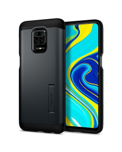 Ударопрочный чехол Spigen для Redmi Note 9 Pro/ 9 Pro Max/ 9S - Tough Armor - Серый - ACS01281