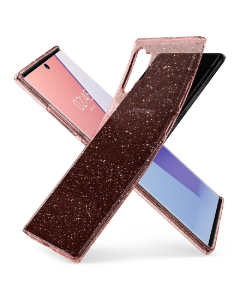 Чехол-капсула Spigen для Galaxy Note 10 Plus - Liquid Crystal Glitter - Розовый кварц - 627CS27329