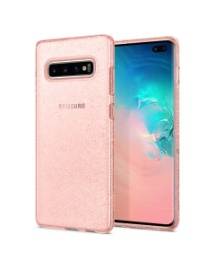 Чехол-капсула Spigen для Galaxy S10 Plus - Liquid Crystal Glitter - Розовый кварц - 606CS25763