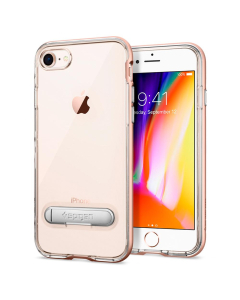 Чехол с подставкой Spigen для iPhone SE (2022/2020)/8/7 - Crystal Hybrid - Красное золото - 054CS22571