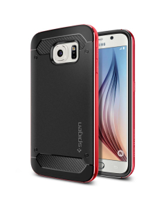 Премиум чехол Spigen для Galaxy S6 - Neo Hybrid Metal - Красный - SGP11323