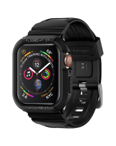Чехол с ремешком Spigen для Apple Watch (45/44 mm) - Rugged Armor Pro - Черный - 062CS25324