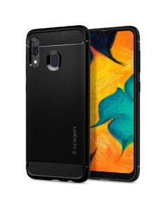 Прочный чехол Spigen для Galaxy A30 - Rugged Armor - Черный - 617CS26243