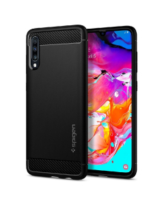 Прочный чехол Spigen для Galaxy A70 - Rugged Armor - Черный - 620CS26386