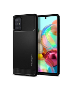 Прочный чехол Spigen для Galaxy A71 - Rugged Armor - Матово-черный - ACS00565