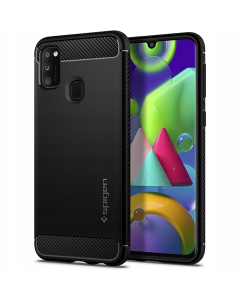 Прочный чехол Spigen для Galaxy M21/M30S - Rugged Armor - Черный матовый - ACS01112