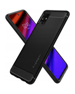 Прочный чехол Spigen для Galaxy M31S - Rugged Armor - Черный матовый - ACS01459