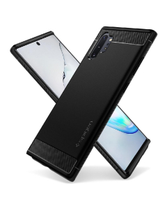 Прочный чехол Spigen для Galaxy Note 10 Plus - Rugged Armor - Черный - 627CS27331
