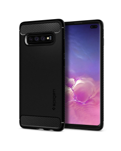 Прочный чехол Spigen для Galaxy S10 Plus - Rugged Armor - Черный - 606CS25765