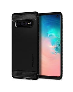 Прочный чехол Spigen для Galaxy S10 - Rugged Armor - Черный - 605CS25800