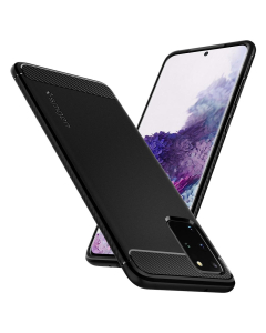 Прочный чехол Spigen для Galaxy S20 Plus - Rugged Armor - Матово-черный - ACS00753