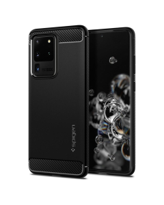 Прочный чехол Spigen для Galaxy S20 Ultra - Rugged Armor - Матово-черный - ACS00711