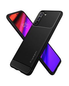 Прочный чехол Spigen для Galaxy S21 - Rugged Armor - Черный матовый - ACS02421