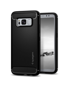 Прочный чехол Spigen для Galaxy S8 Active - Rugged Armor - Черный - 586CS21831