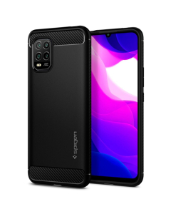 Прочный чехол Spigen для Xiaomi Mi 10 Lite - Rugged Armor - Черный матовый - ACS01235