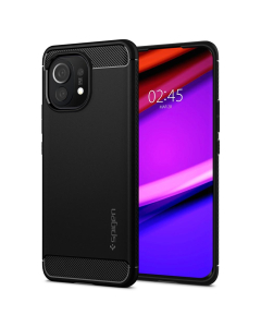 Прочный чехол Spigen для Xiaomi Mi 11 - Rugged Armor - Черный - ACS02738