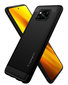 Прочный чехол Spigen для POCO X3 NFC - Rugged Armor - Черный - ACS02159