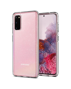 Чехол-капсула Spigen для Galaxy S20 - Liquid Crystal Glitter - Прозрачный кварц - ACS00995