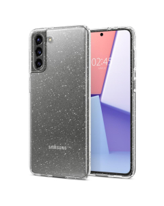 Чехол-капсула Spigen для Galaxy S21 - Liquid Crystal Glitter - Кристальный Кварц - ACS02420