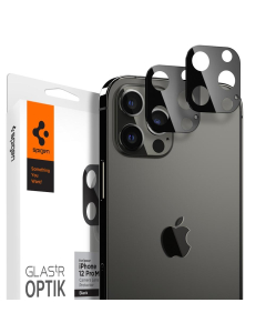Защитное стекло для камеры Spigen для iPhone 12 Pro Max - Glas.tR Optik Lens - Черный - 2 шт - AGL01797