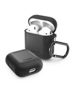 Силиконовый чехол Spigen для AirPods - Silicone Fit - Черный - 066CS24808