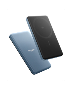 Внешний аккумулятор с беспроводной зарядкой Spigen - Essential 5000mAh 22.5W (MagSafe) Portable Charger (EA2205MQ) - Голубой - ABA10194