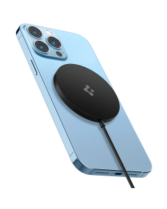 Быстрая беспроводная зарядка Spigen - Power Arc ArcField Magnetic Wireless Charger 7.5W - Черный - ACH02190