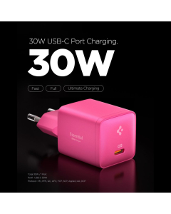 Сетевое зарядное устройство Spigen - ArcStation Essential 30W Wall Charger - Розовый - ACH10449