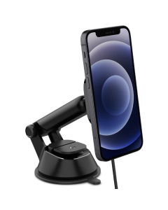 Автомобильный держатель Spigen - OneTap Pro Wireless Magnetic Car Charger Dashboard (MagFit) - Черный - ACP02616