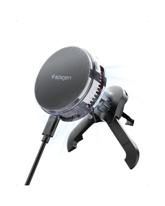 Автомобильное зарядное устройство Spigen - Essential (MagSafe) Peltier Wireless Car Charger (EV25MFAQ) Air vent - Черный - ACP10511