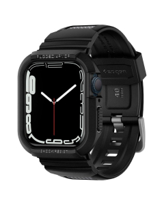 Чехол с ремешком Spigen для Apple Watch (41/40 mm) - Rugged Armor Pro - Черный - ACS00546