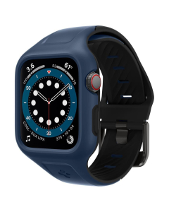 Чехол с ремешком Spigen для Apple Watch (45/44 mm) - Liquid Air Pro - Синий - ACS02225