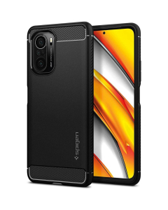 Чехол Spigen для POCO F3 - Rugged Armor - Черный - ACS03006