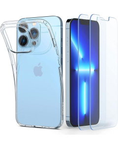 Чехол и защитное стекло Spigen для iPhone 13 Pro Max - Crystal Pack - Прозрачный - 2 шт - ACS03636