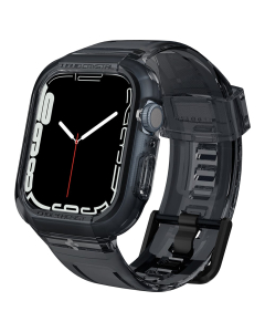 Чехол с ремешком Spigen для Apple Watch (45/44 mm) - Liquid Crystal Pro - Прозрачный/Затемненный - ACS04173