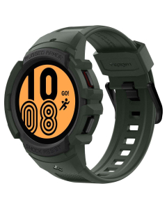 Чехол с ремешком Spigen для Galaxy Watch 5/4 (44 mm) - Rugged Armor Pro - Темно-зеленый - ACS04325