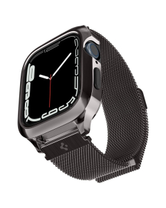 Чехол с ремешком Spigen для Apple Watch (45/44 mm) - Metal Fit Pro - Темно-серый - ACS04585