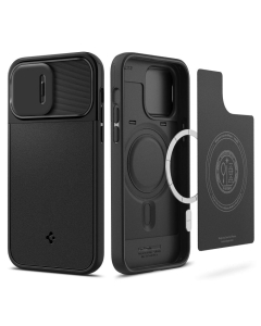 Чехол Spigen для iPhone 14 Pro Max - Optik Armor (MagFit) - Черный - ACS04848