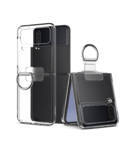 Чехол Spigen для Galaxy Z Flip 4 - Thin Fit Ring My Sketch - Прозрачный - ACS05115