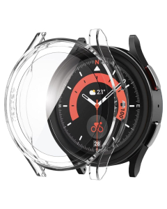 Чехол c защитным стеклом Spigen для Galaxy Watch 5 Pro (45 mm) - Thin Fit Glass - Прозрачный - ACS05400