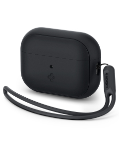 Чехол с ремешком Spigen для AirPods Pro 2/1 - Silicone Fit - Черный - ACS05479