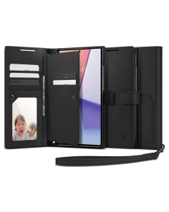 Чехол-книжка Spigen для Galaxy S23 Ultra - Wallet S - Черный - ACS05629