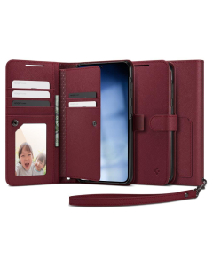 Чехол-книжка Spigen для Galaxy S23 Plus - Wallet S - Бордовый - ACS05678