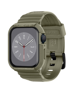 Чехол с ремешком Spigen для Apple Watch (45/44 mm) - Rugged Armor Pro - Зеленый/Хаки - ACS05914